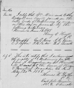 Example of marriage records from Franklin County Kansas