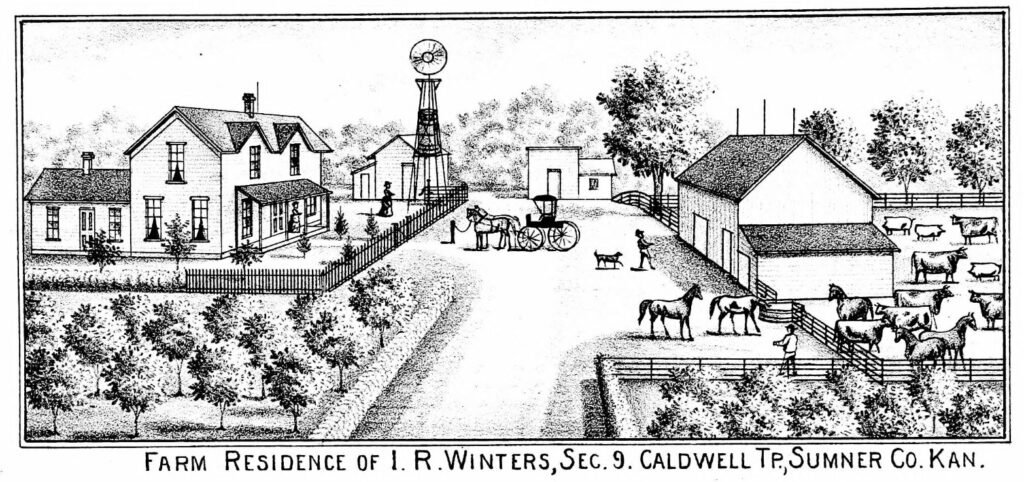 Isaac R, Winters farm residence, Caldwell Township